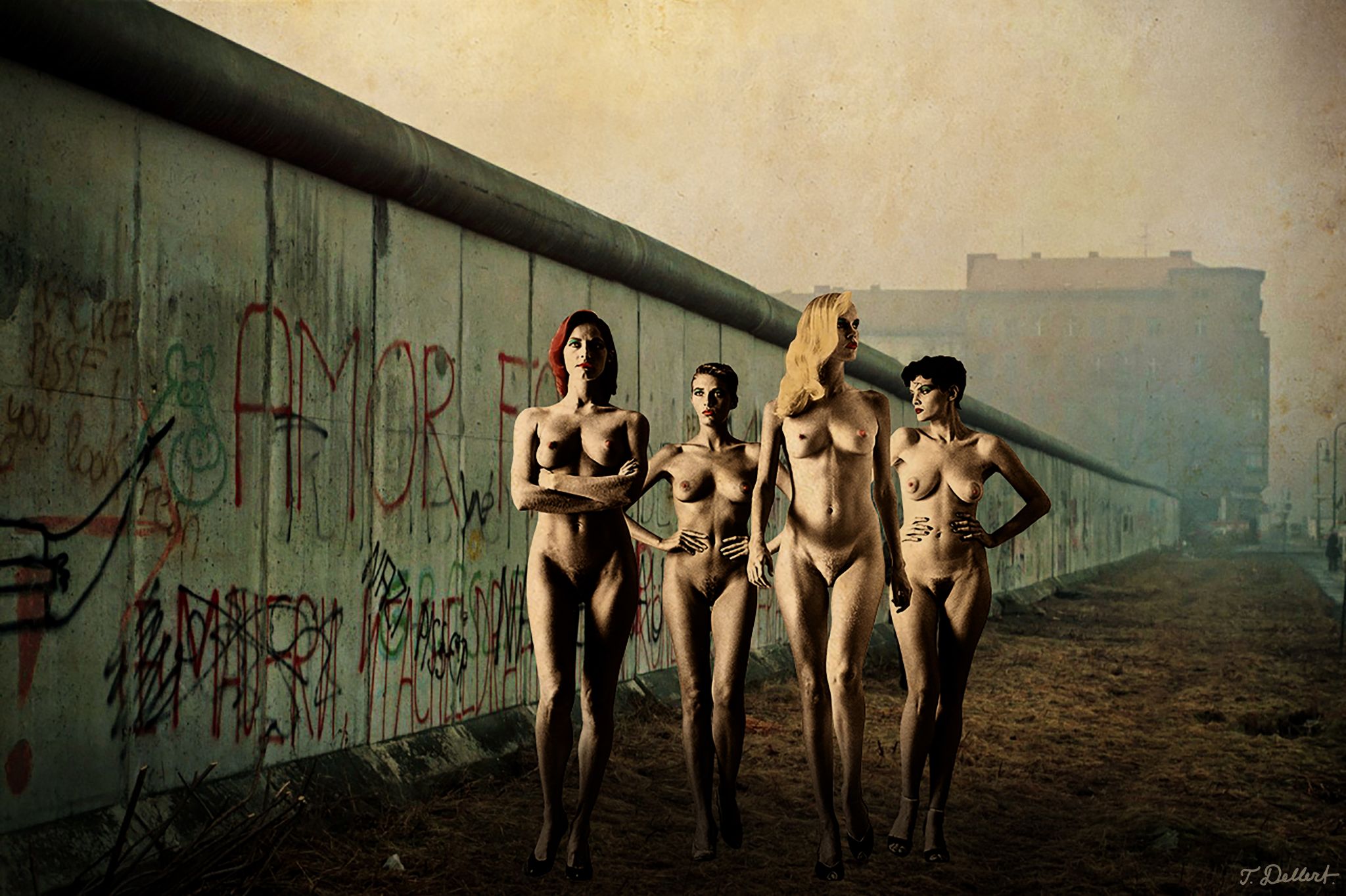 NAKED BY THE BERLIN WALL  copy